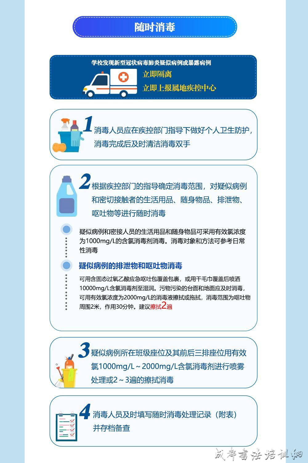 在蓉各级各类学校防控新型冠状毒肺炎疫情卫生清洁消毒指南